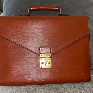 Authentic Louis Vuitton Brown Epi Briefcase